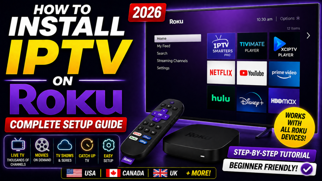 How to Install IPTV on Roku Complete Setup Guide (2026)
