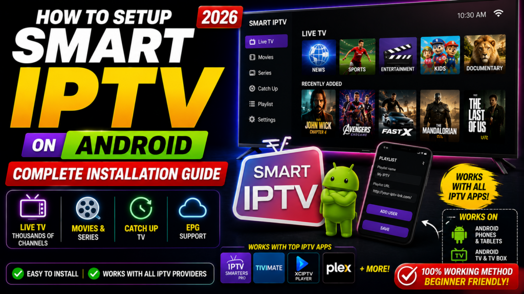 How to Setup Smart IPTV on Android Complete Installation Guide (2026)