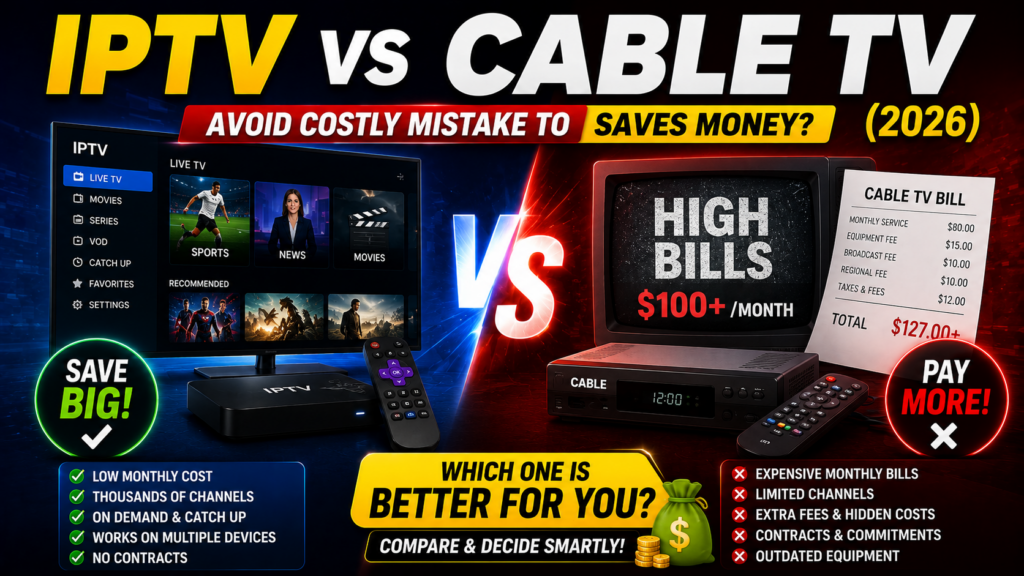 IPTV vs Cable TV Avoid Costly Mistake to Saves Money(2026)