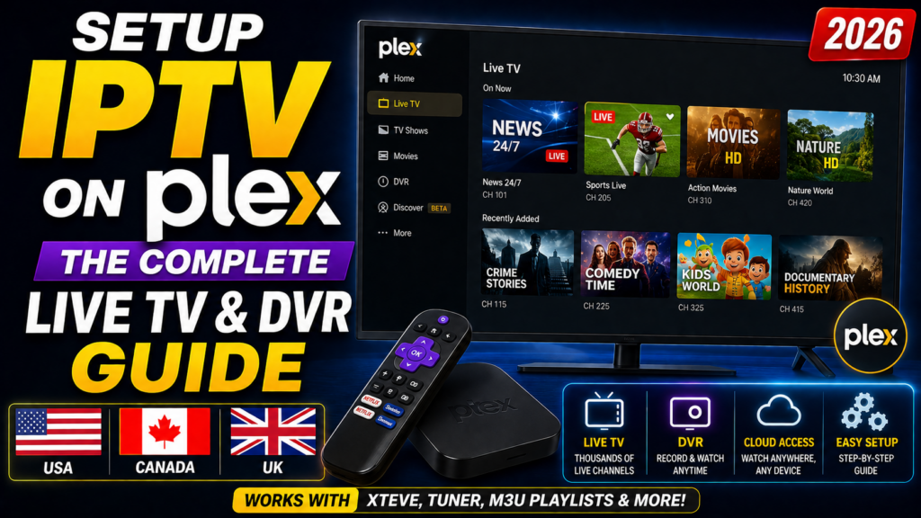 Setup IPTV on Plex The Complete Live TV & DVR Guide for USA, Canada & UK (2026)